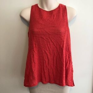 NWT Sanctuary Coral Crochet Tank Top Blouse
